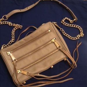 Rebecca Minkoff Mini 5 Zip Crossbody in Taupe